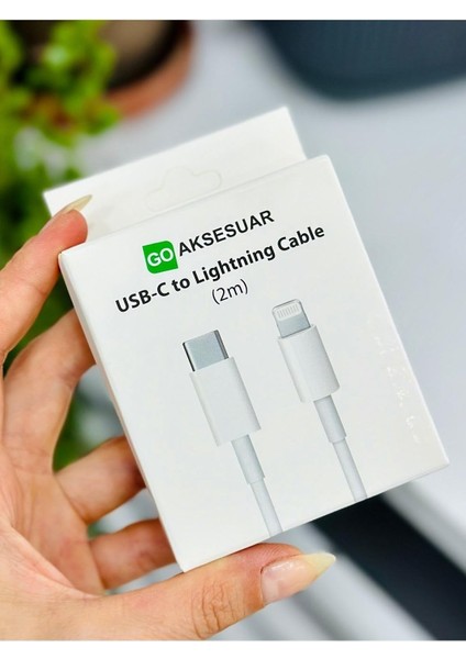 Type-C To 20W 2 Metre Hızlı Şarj Kablo 11-12-12PRO-13-13PROMAX-14-14PRO-14 Promax - BEYAZ2M