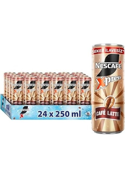 Nescafé Xpress Latte Şekersiz Soğuk Kahve 250 ml x 24 fiyatları