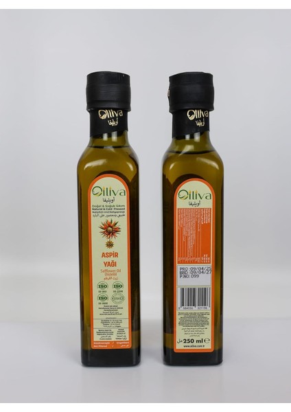 Oiliva Soğuk Sıkım Aspir Yağı 250ML –%100 Doğal, Katkısız, Saf Bitkisel Yağ, Yemek ve Salatalar Için fiyatları