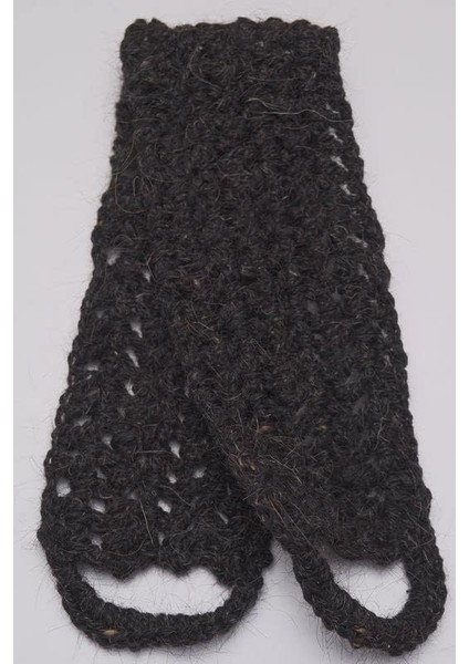 Keçi Kılı Sırt Lifi El Örmesi. Siyah 70 cm 11 cm