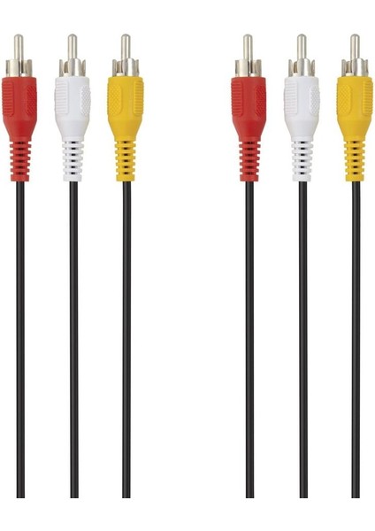 BLK-F3Y083BF2M Av,3xrca,m/m Nikel Kablo, 2m, Siyah