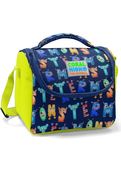 Erkek Çocuk Isı Yalıtımlı Beslenme Çantası - Lacivert Harf Baskılı