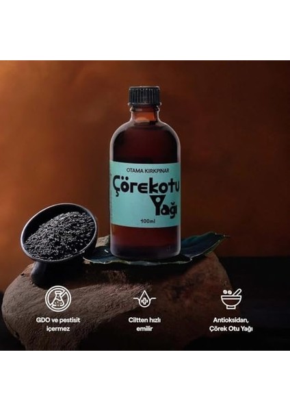 Otama Kırkpınar Soğuk Sıkım Çörekotu Yağı