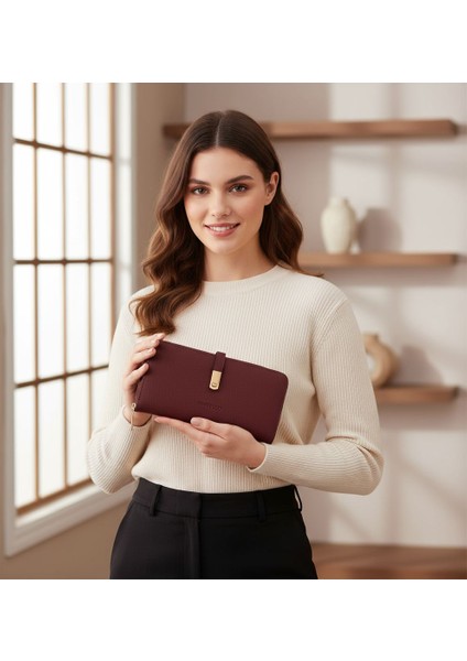 Hmx Polo Bordo Kilitli Cüzdan
