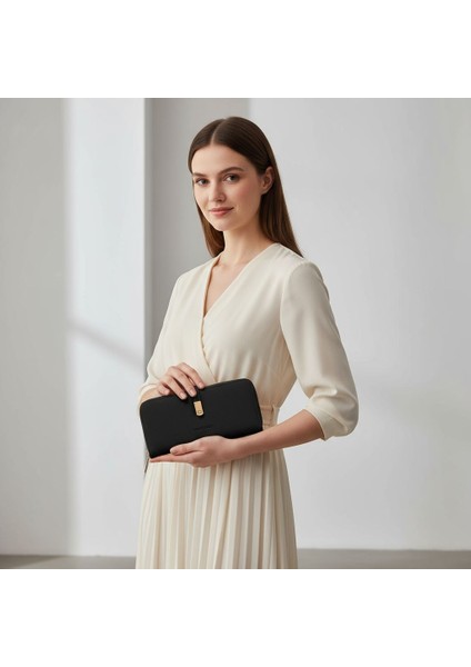 Hmx Polo Siyah Kilitli Cüzdan