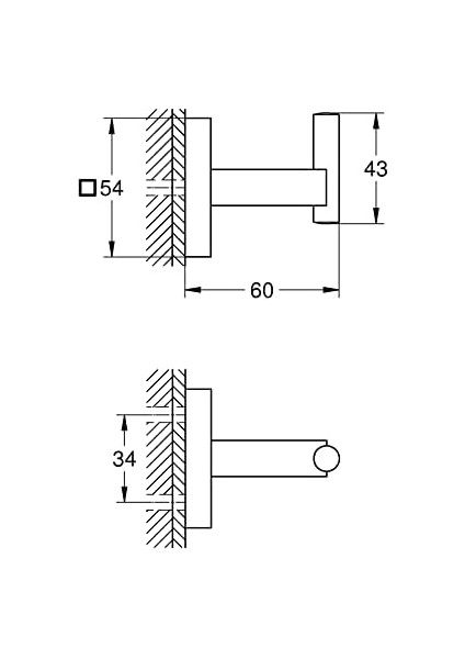 Start Cube Bornoz Askısı | Duş / Aksesuarları | Krom | 40961000 modelleri