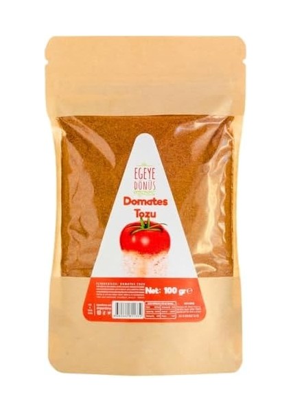 Egeye Dönüş Domates Tozu - 100 Gr. (Öğütülmüş Kuru Domates - Glütensiz Sporcu Besini)