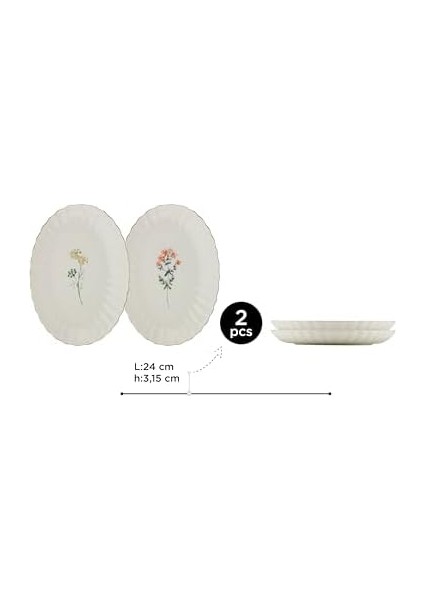 Tiny 2 Parça 24 cm Kayık Tabak modelleri