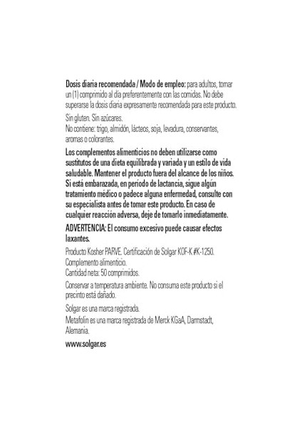 Solgar Folate 400 Μg (As Metafolin) 1 Paket(1 x 1 Stück)