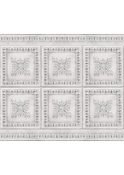 BHF2769 Krem Teneke Peel & Stick Backsplash, Metalik