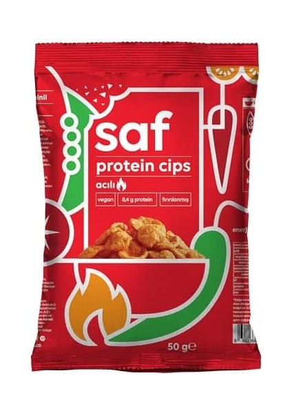 Saf Acılı Protein Cips 50 gr fiyatları