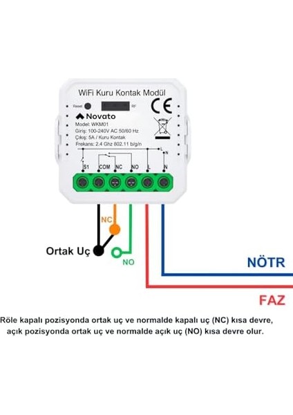 Kuru Kontak Modül - Com No Nc (, Smart Life Uyumlu) modelleri