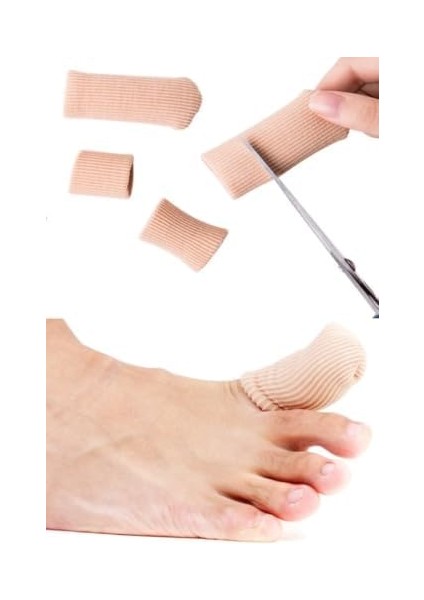 1 Adet 6 cm Ayak Başparmak Kemik Koruyucu, Tırnak Batması Için Kumaş Kaplı Silikon Tüp Nasır Koruyucu, Kumaş Kaplı Silikon Teo Tüp Kumaş, Paramak Eğriliği, Baş Parmak Kemik Koruyucu