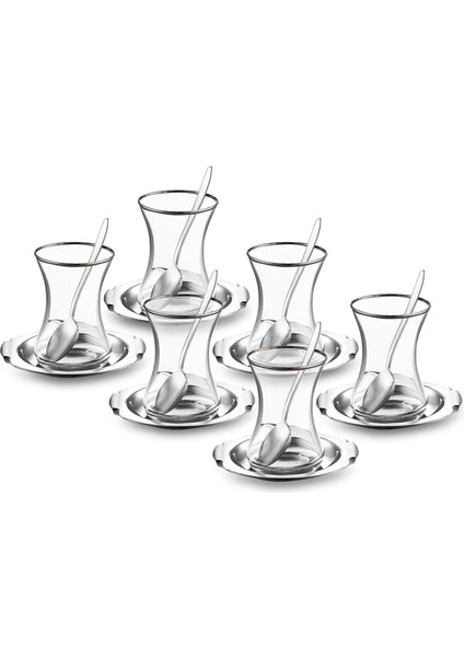 Mars 18 Parça Çelik Çay Seti