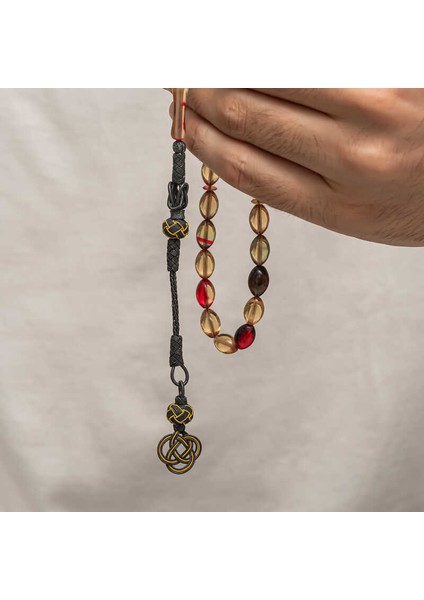 Gümüş Kazaz Püsküllü Sıkma Kehribar Tesbih modelleri