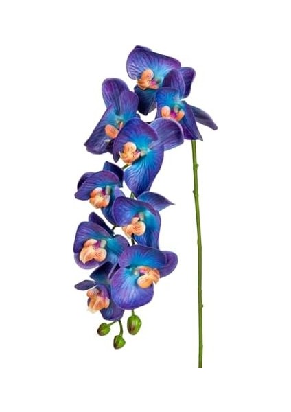Yapay Orkide Gerçek Dokulu Mor-Mavi 95 Cm. fiyatları