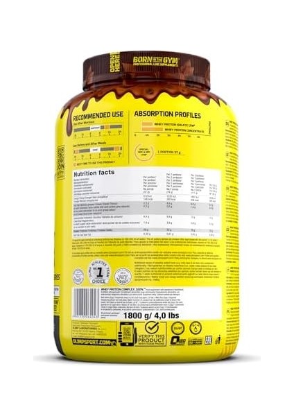 Olimp Whey Protein Complex - Double Çikolata, 1800 gr