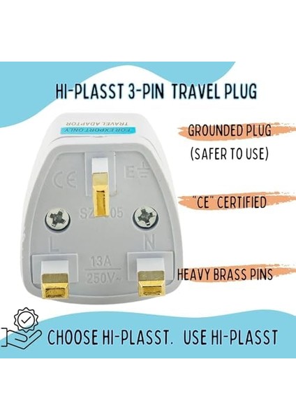 Hadron Tip G Ingiliz Adaptör Fişi, Hindistan, Ingiltere,, Hong Kong, Irlanda, Singapur, Kıbrıs, Hac ve Umre Uyumlu, 2 ve 3 Uçlu Seyahat Fiş Dönüştürücü Priz, Uluslararası Güç Adaptörü fiyatları