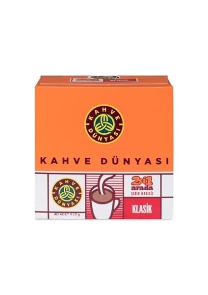 Kahve Dünyası 40'lı 2'si 1 Arada Klasik Hazır Kahve fiyatları