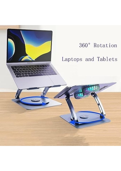 Laptop 360 Derece Dönebilir Rgb Çift Fanlı Premium Serisi Tutucu Yükseltici 11-17 Inç fiyatları
