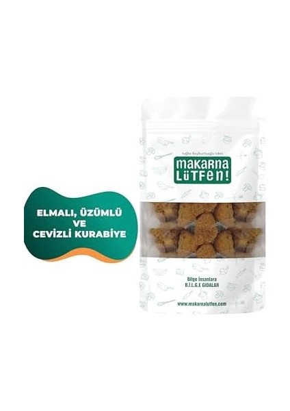 Makarna Lütfen! Elmalı, Üzümlü ve Cevizli Şeker Ilavesiz Kurabiye 105 gr fiyatları