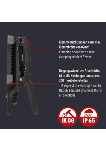 Profesyonel Serisi Hibrit Özellikli Dış Mekan IP65 Lisanslı 50W 6800 Lümen 5 Metre Kablolu Şarjlı LED Projektör modelleri