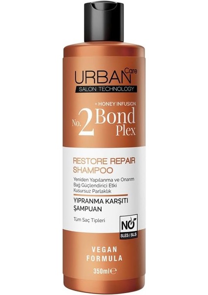 Urban Care No.2 Bond Plex Yıpranma Karşıtı Saç Bakım Şampuanı Sülfatsız 350 Ml- Vegan modelleri