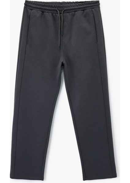 Pamuklu Rahat Kalıp Cepli Geniş Paça Spor Eşofman Altı