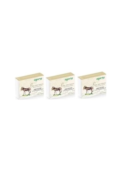 Doğal El Yapımı Eşek Sütü Sabunu 150 gr x 3 Adet