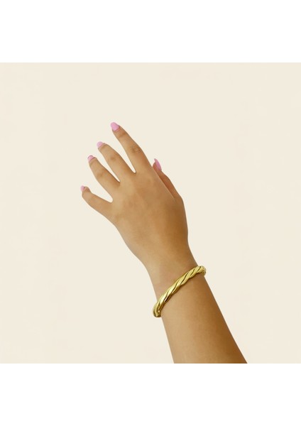 El Örmesi Saf Pirinç Bileklik | Kum Dokulu Burgu Manşet | Ayarlanabilir Bilezik fiyatları