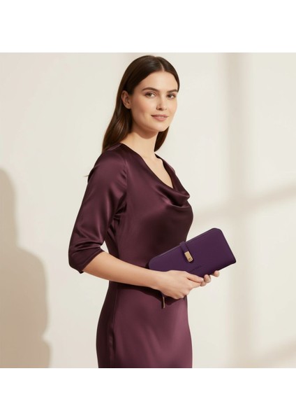 Hmx Polo Mor Kilitli Cüzdan