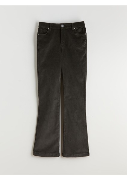 Yeni Sezon Dar Fit Ispanyol Paça Kadife Kadın Pantolon indirimleri