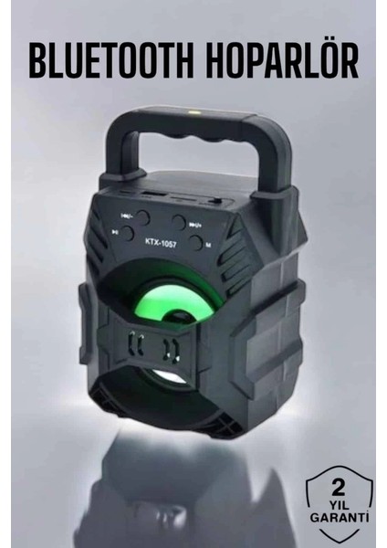 Işıklı Bluetooth Hoparlör Müzik ve Renkli Işık Taşınabiilir