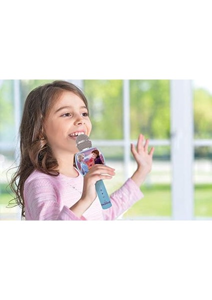 Dondurulmuş 2 Anna Olaf Ses Değiştirme Fonksiyonlu Mikrofon, Telefon Kılıfı Dahil, Dahili Hoparlör, Mavi, MIC240FZ modelleri