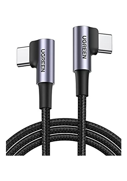Ugreen Usb-C - Usb-C Kablo Sağ Açı, Tip C 60W Güç Dağıtımı Hızlı Şarj, 3 Xl, S10,S9, MacBook Air, iPad Pro 2018, Switch (3ft) ile Uyumlu fiyatları