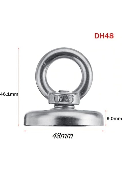 Magnet Magnet Fishing Halatlı Neodyum Pot Mıknatıs Seti, 48MM Çapında Kancalı Mıknatıs Balıkçılığı fiyatları