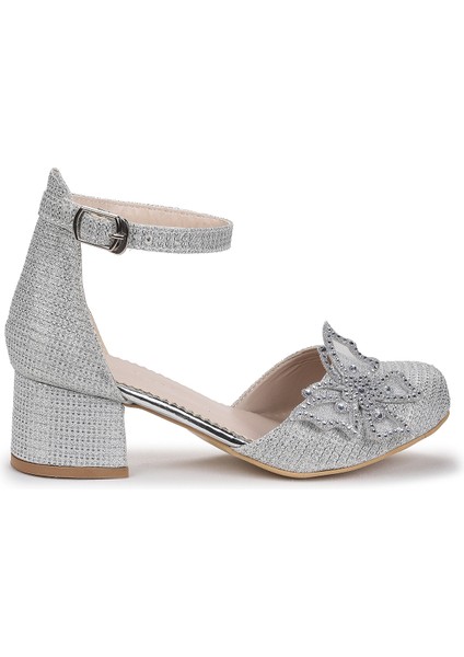 Zete Kum Simli Kız Çocuk 4 cm Topuklu Abiye Ayakkabı modelleri