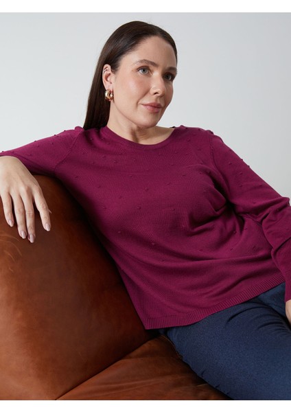 Yeni Sezon Bisiklet Yaka Kendinden Desenli Uzun Kollu Kadın Triko Kazak fiyatları