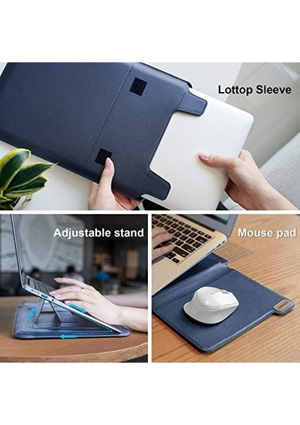 15,6 Inç Dizüstü Bilgisayar Kılıfı Dizüstü Bilgisayar Standı Ayarlanabilir, MacBook Pro 16"/15" 15.6" Hp Asus Acer Chromebook Bilgisayar Için Mouse Padli Bilgisayar modelleri
