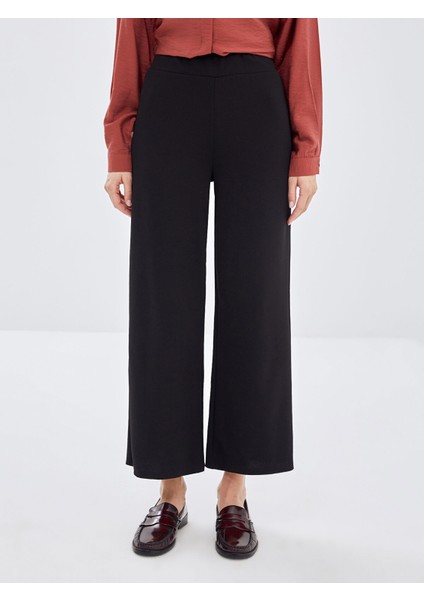 Yeni Sezon Kadın Beli Lastikli Düz Pantolon modelleri