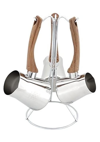 Definition 4 Parça Çelik Cezve Seti modelleri