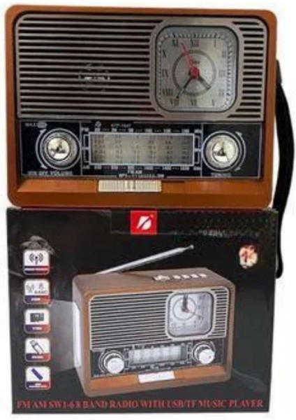 Nostaljik Vintage Radyo Taşınabilir Bluetooth Bağlantılı Hoparlör Radyo indirimleri