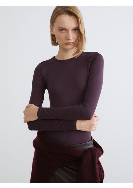 Yeni Sezon Bisiklet Yaka Kadın Body