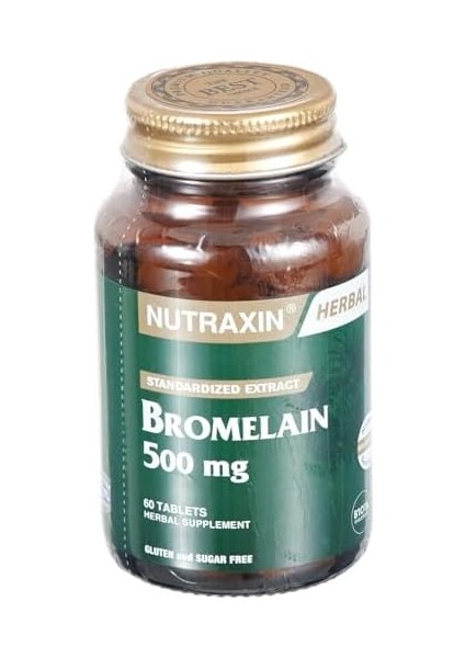 Nutraxin Herbal Bromelain 500 Mg Takviye Edici Gıda (1 x 60 Adet) fiyatları