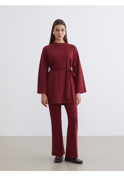 Yeni Sezon Beli Kuşaklı Kadın Sweatshirt Tunik fiyatları