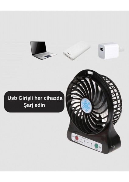 Mini USB Fan – Şarj Edilebilir, Işıklı, 3 Kademe, Taşınabilir Masaüstü Vantilatör fiyatları