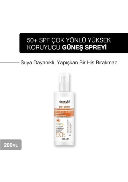 Sun Spray Çok Yönlü Güneş Koruyucu SPF50 200 ml modelleri