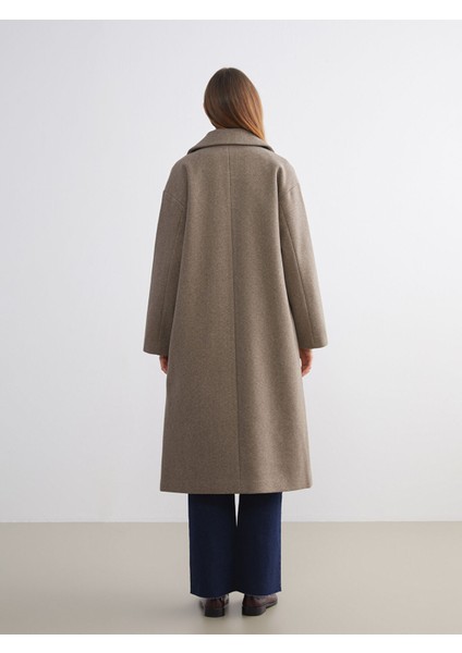 Yeni Sezon Ceket Yaka Kadın Kaşe Kaban indirimleri