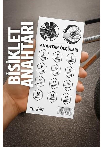Bisiklet Anahtarı, Paslanmaz Çelik, 6‑17 mm Somun, Ekstra Dayanıklı, Çok Fonksiyonlu, Ekonomik, 12 Farklı Ölçü, Tamir Aleti fiyatları