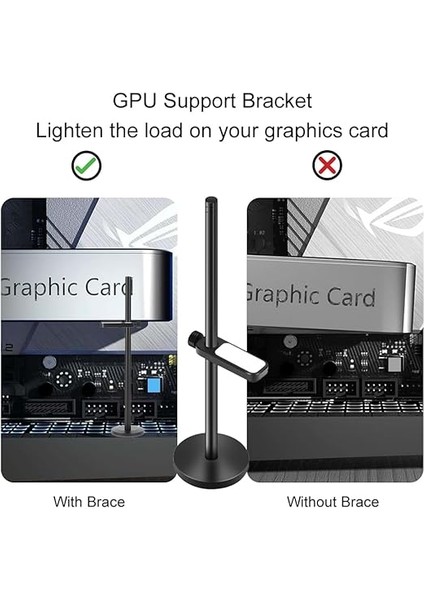 Kartı Tutucu, Gpu, Video Kartı Tutucu, Grafik Kartı Tutucu, Yüksekliği Ayarlanabilir, Hafif, Dayanıklı Havacılık, Alüminyum Grafik Kartı Tutucu, Aerospace Alüminyum, 195 Mm, Siyah indirimleri